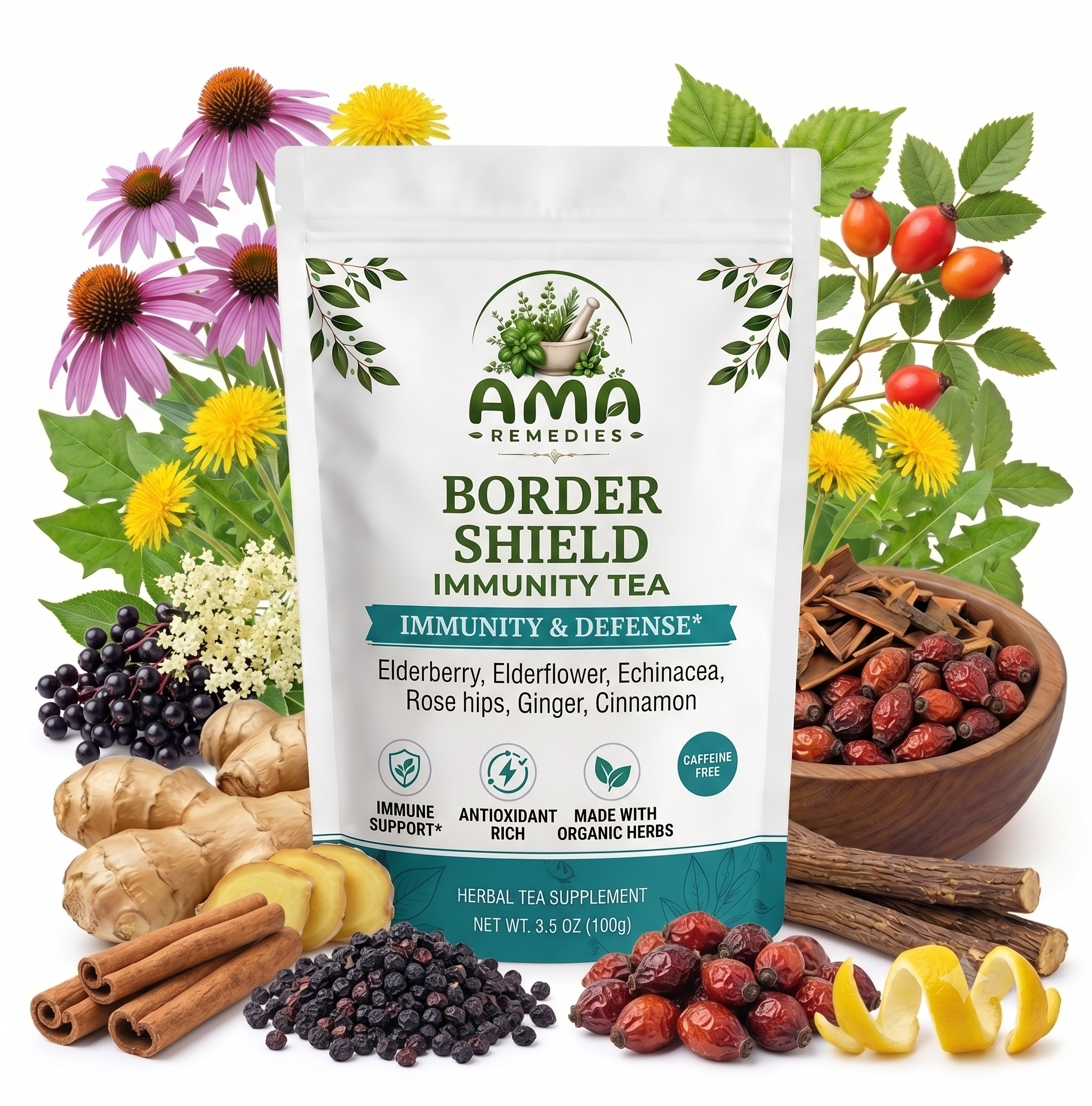 Border Shield Loose Leaf Herbal Tea — Immunity Blend