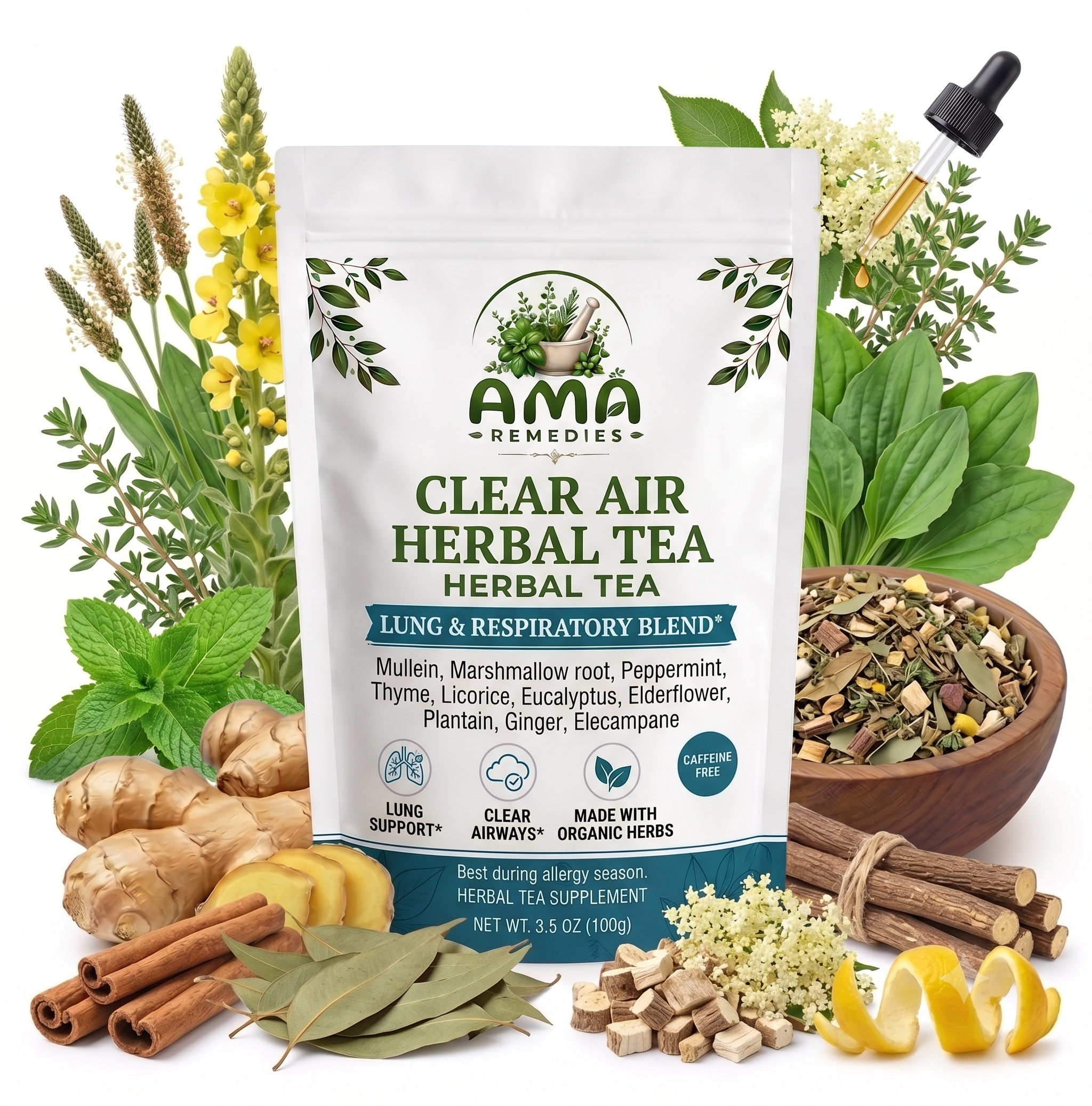 Clear Air Loose Leaf Herbal Tea — Lung & Respiratory Support Blend