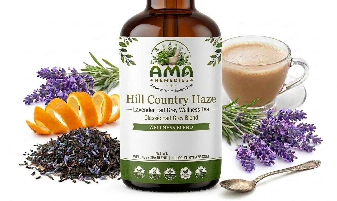 Hill Country Haze Lavender — Earl Grey Wellness Tea (or Tincture) — Classic Earl Grey Blend