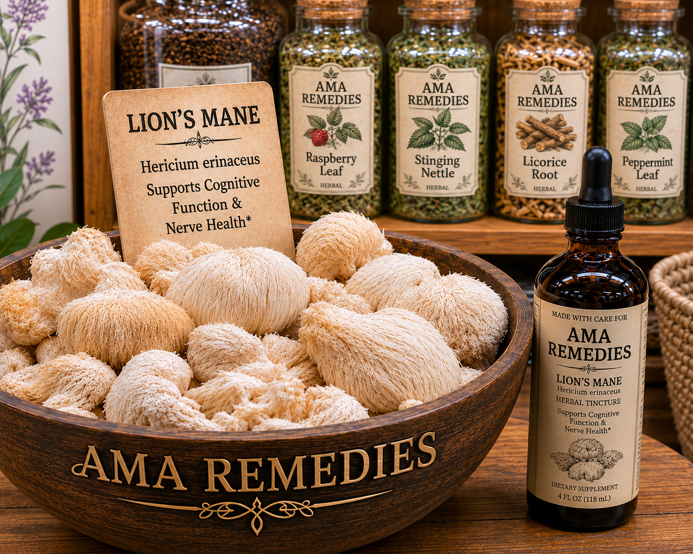Lion's Mane (Medicinal Mushroom) Tincture (Hericium erinaceus)